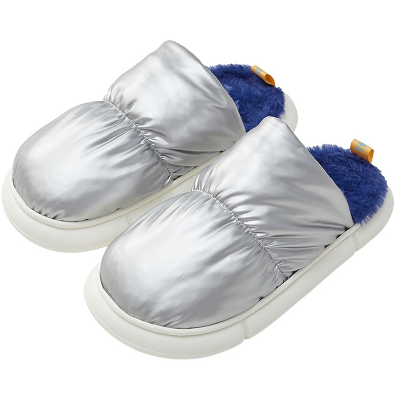 새로운 여성 겨울 슬리퍼 홈 야외 방수 비 슬립 따뜻한 플러스 Belvet 커플 신발 캐주얼 플랫 신발 연인 신발 hy784